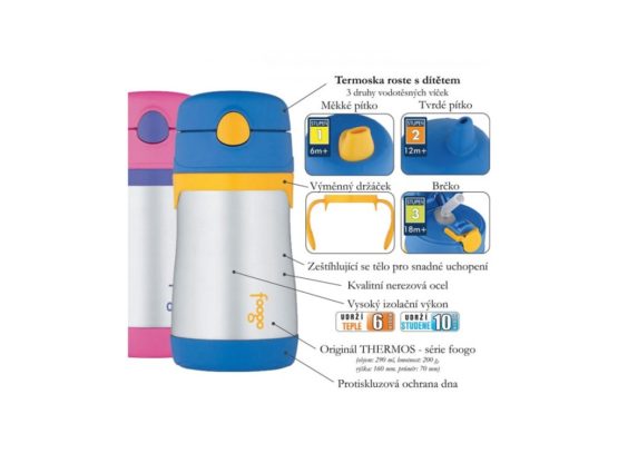 Thermos - Kojenecká termoláhev FOOGO 290 ml růžová - Image 7