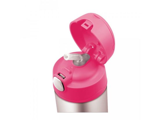 Thermos - FUNtainer dětská nerezová termoska s brčkem 470 ml růžová - Image 4