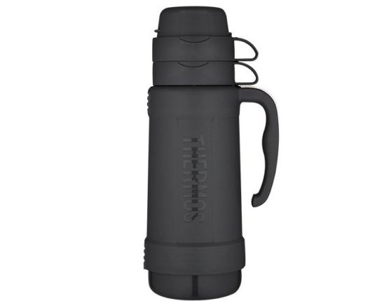 Thermos skleněná termoska se dvěma šálky 1,8l černá