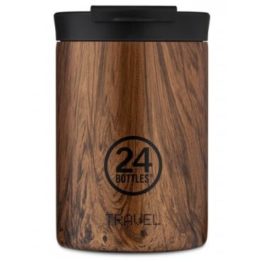 24Bottles nerezový termohrnek Travel Tumbler Sequoia Wood 350 ml